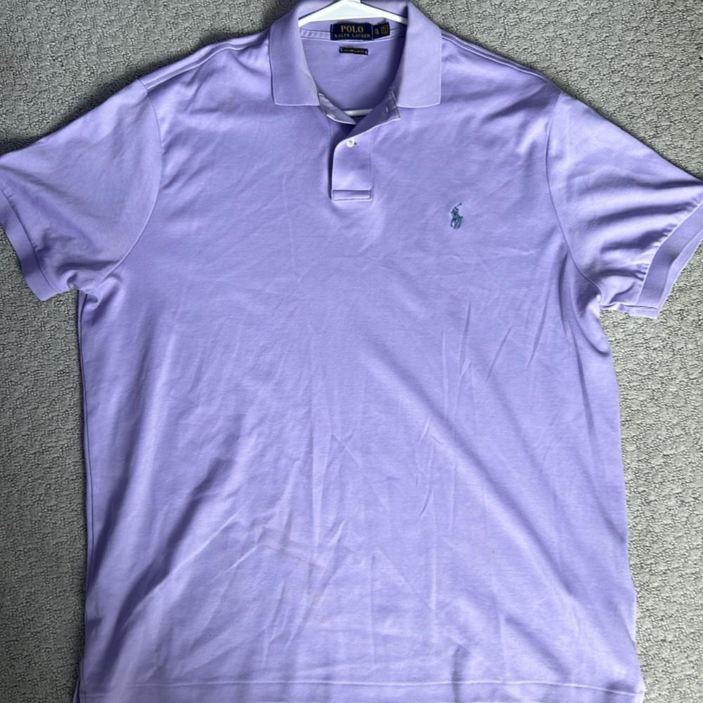 Purple men’s polo